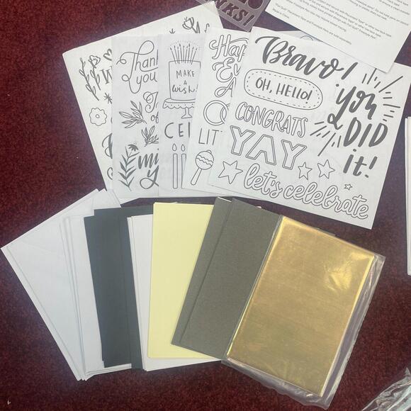 Lot American Kingston Crafts Card Making Kits Stencils Stamps Dies MIXED Sets - Picture 5 of 9